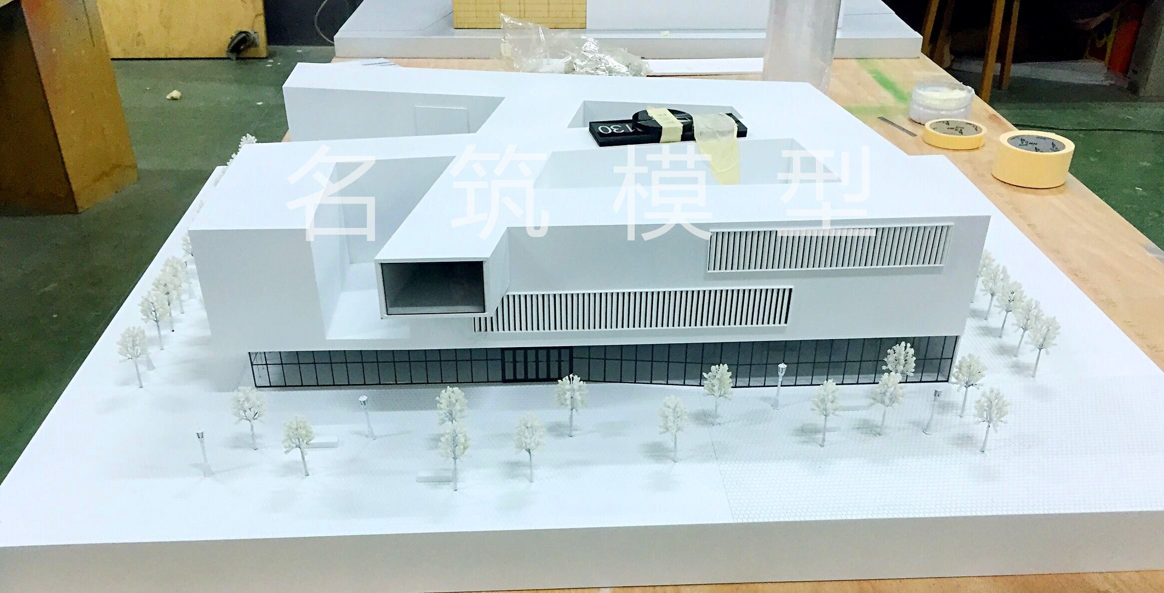 毕业设计模型:图书馆设计模型(素模,白模)